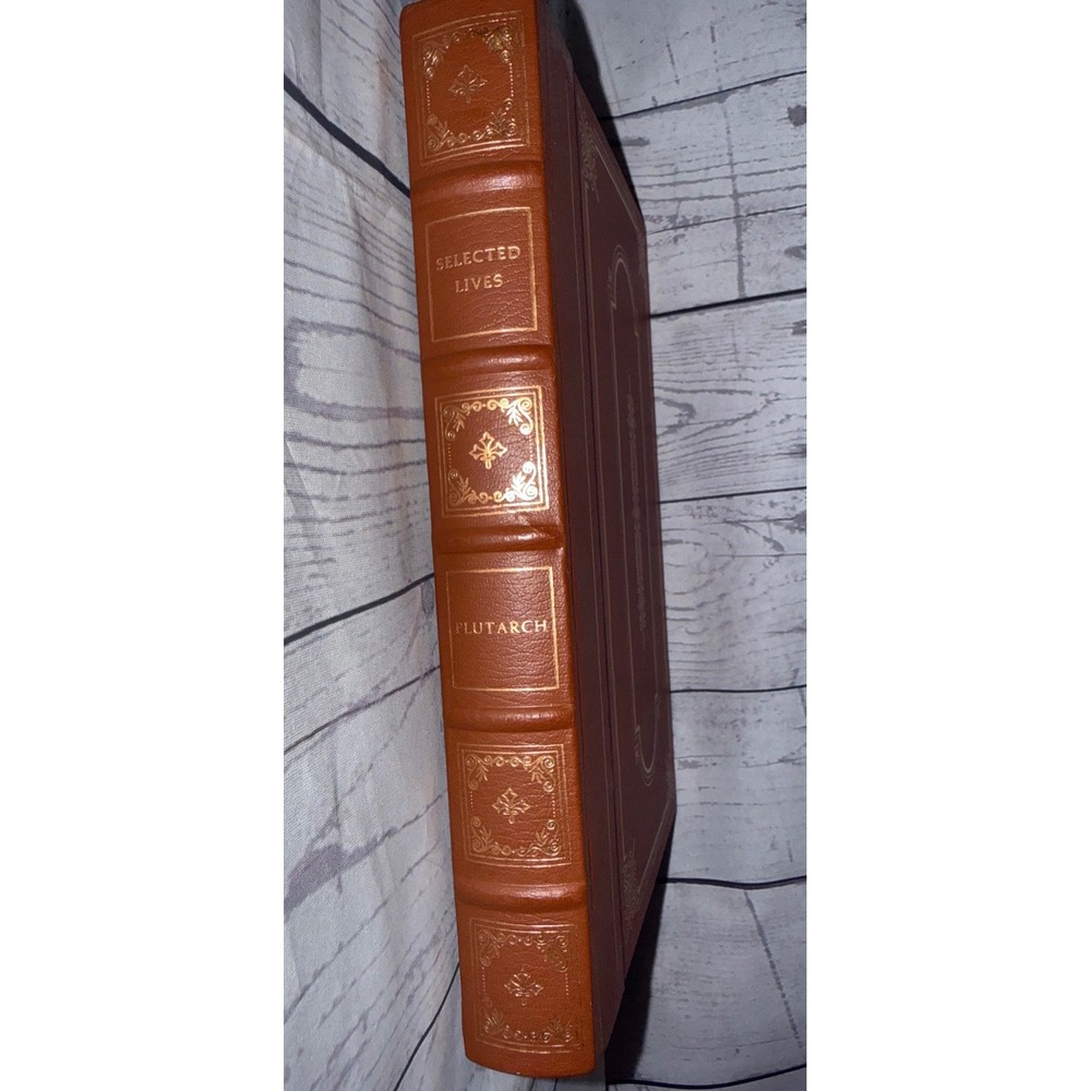 Plutarch Selected Lives Franklin Library 1982 Leather Gilt Parallel Lives Book